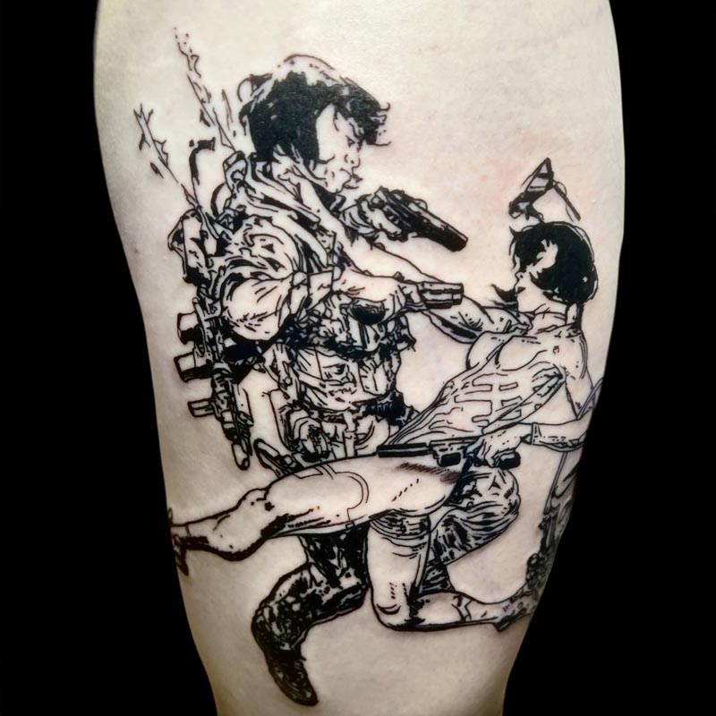 Blackwork,Illustrative,Abstract,Linework tattoo by Charlie Fernandez